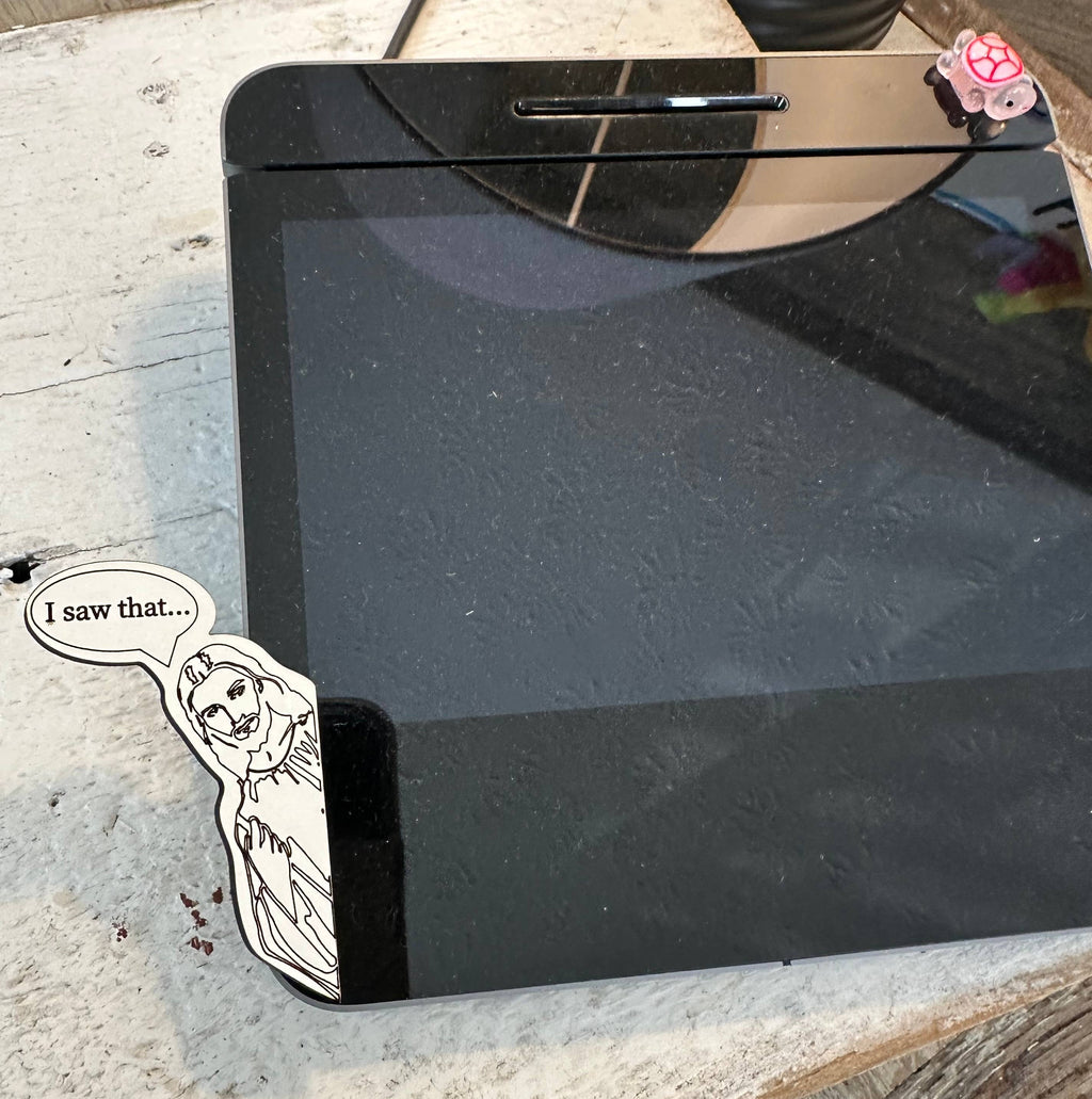 Peeking Jesus  "I saw that." Sticker