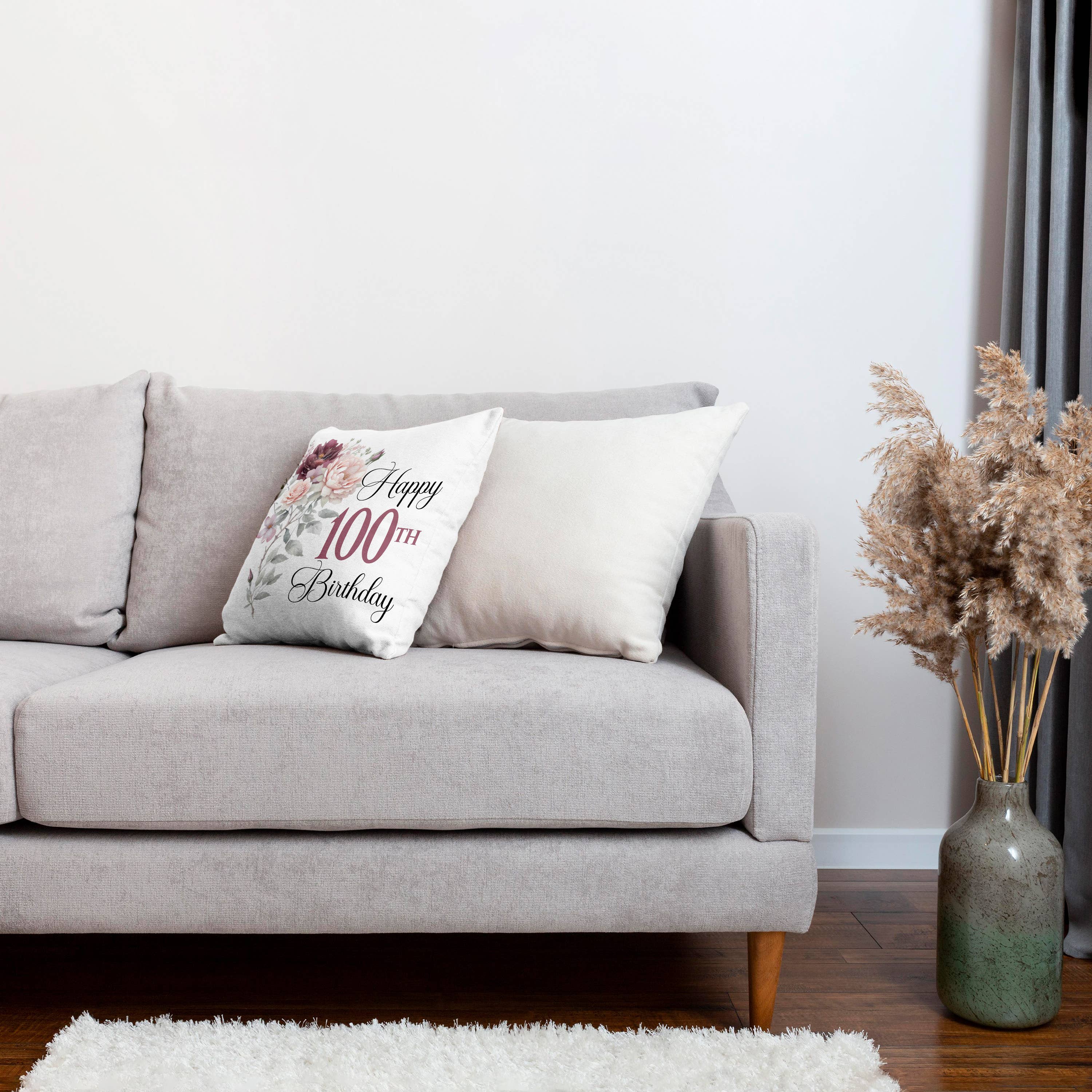 Happy 100th Birthday Pillowcase w/Pillow