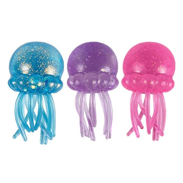 SugarSqueez Squishies® Maltose Jellyfish Glitter Fidget Stress Ball