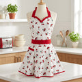 Adjustable Flirty Hostess Apron: Sweet Cherries