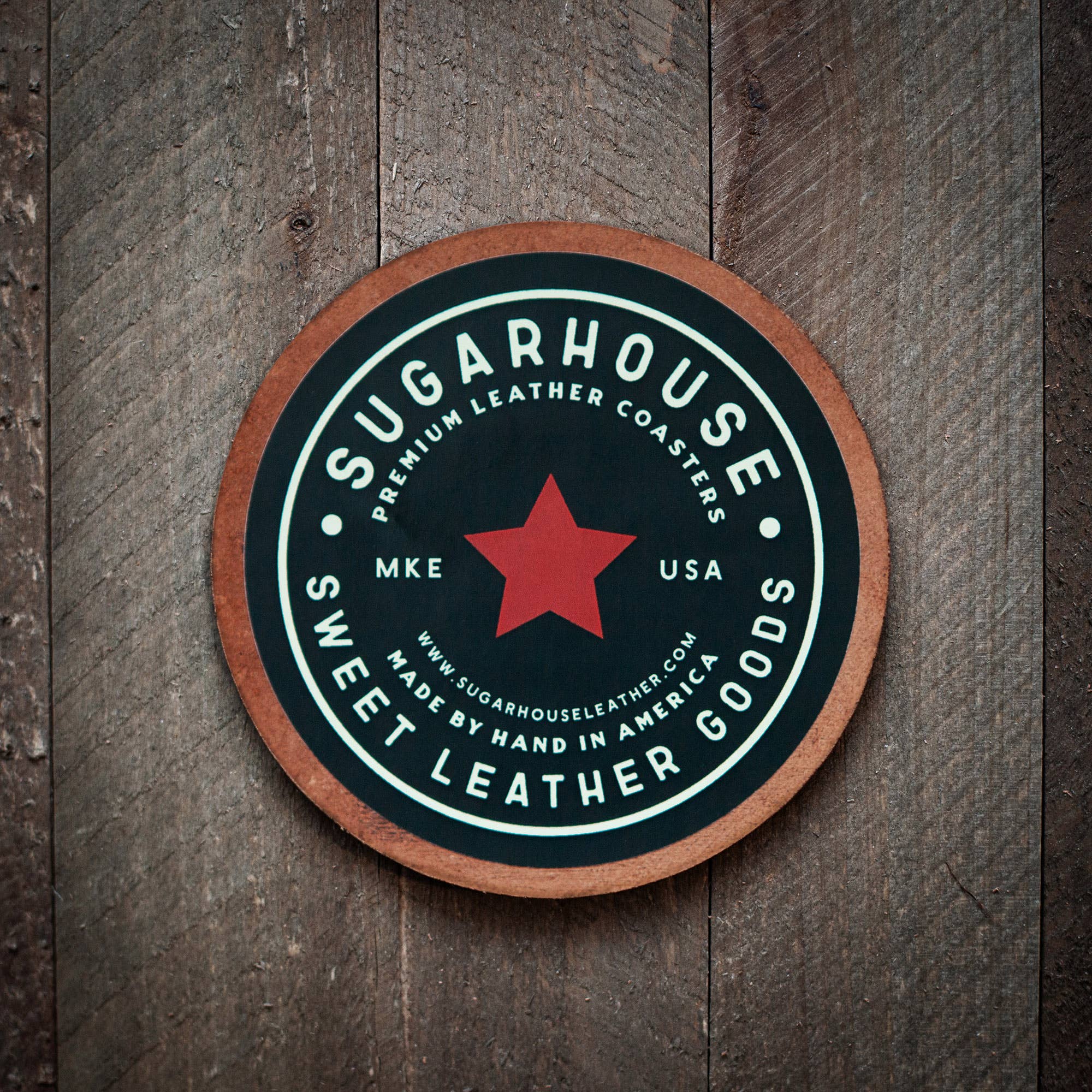 Arizona Bronco Leather Coaster