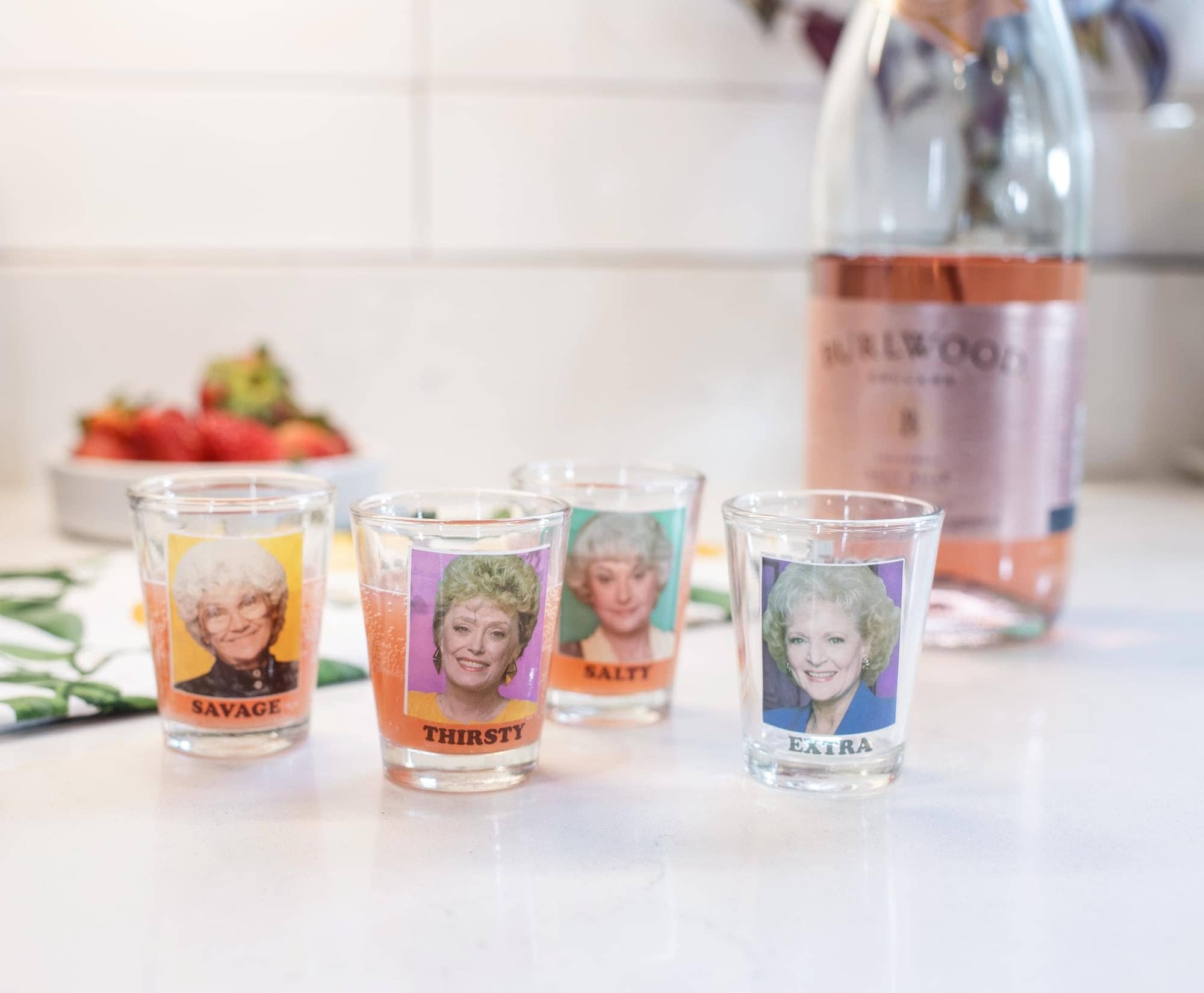 Golden Girls "Thirsty Salty Extra Savage" 1.5-Ounce Mini Shot Glasses