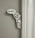 Peeking Jesus  "I saw that." Sticker