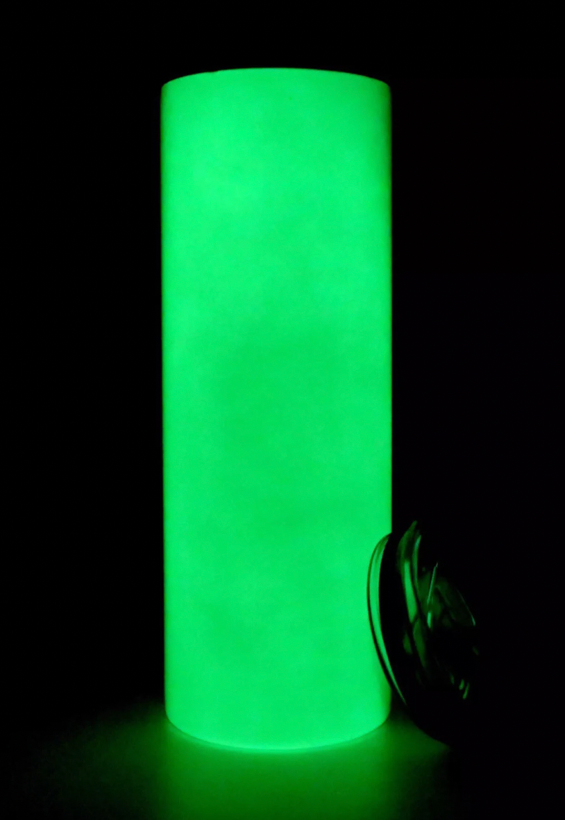 Strange and Unusual Beetlejuice Inspired Green Glow Tumbler