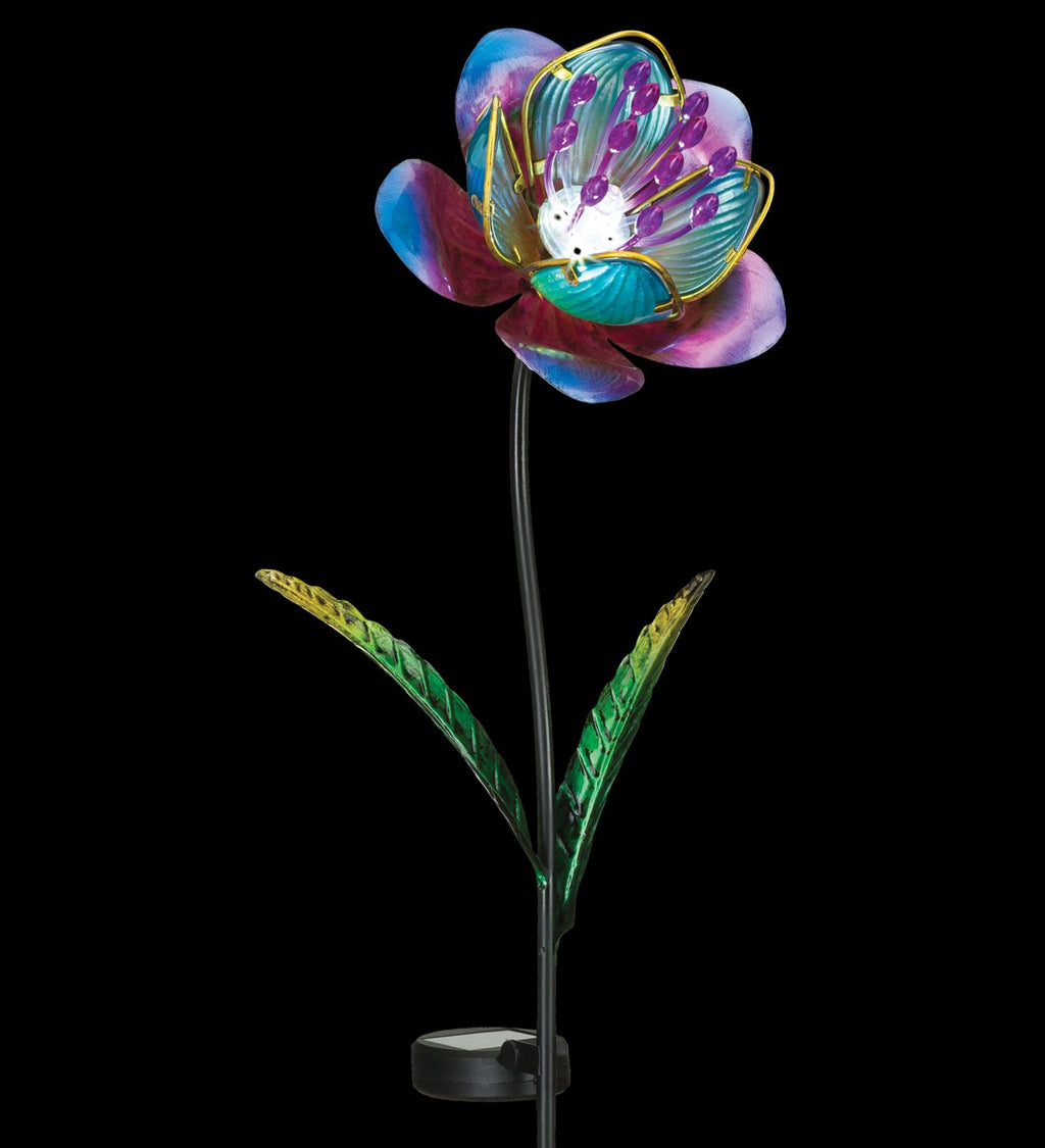 Purple Mystic Flower Solar Stake