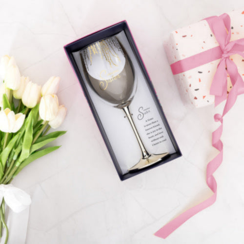 Amazing Sister Crystal Wine Glass