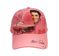 Elvis Cap Pink with guitars& Cadillac