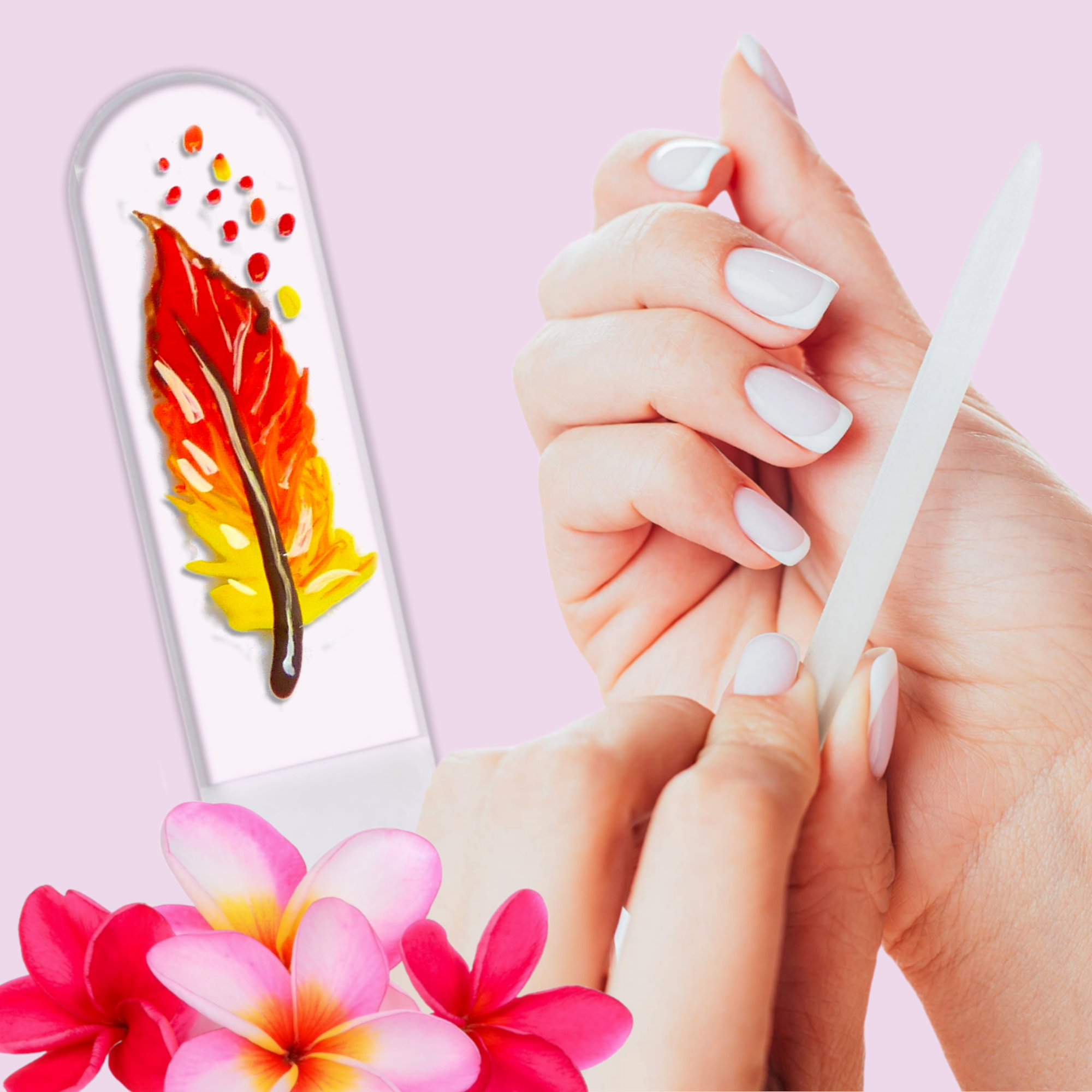 Feather Indian Bird Flight Southwest Hand Painted Nail File: Large