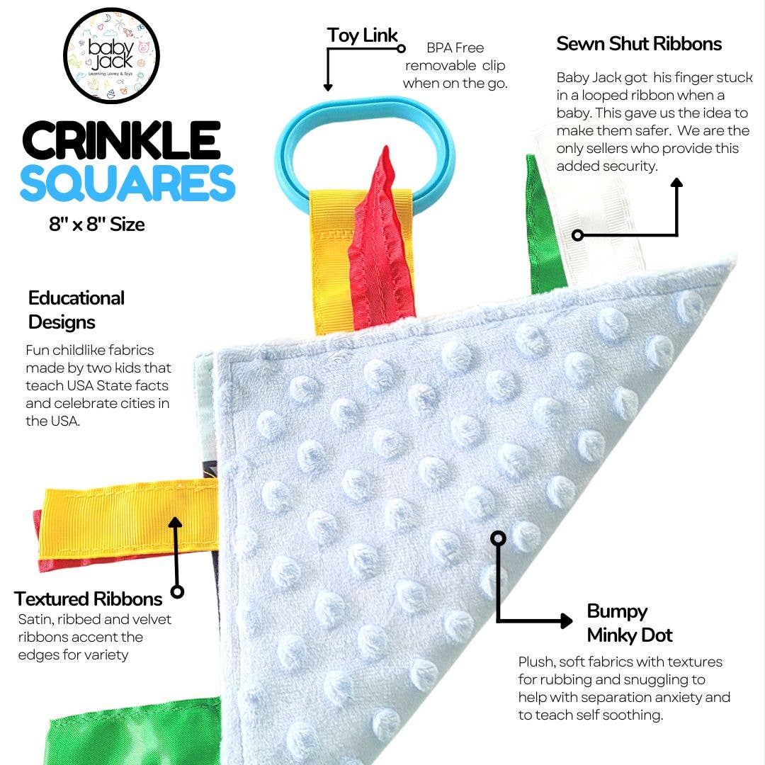 Farm Crinkle Tag Square Toy