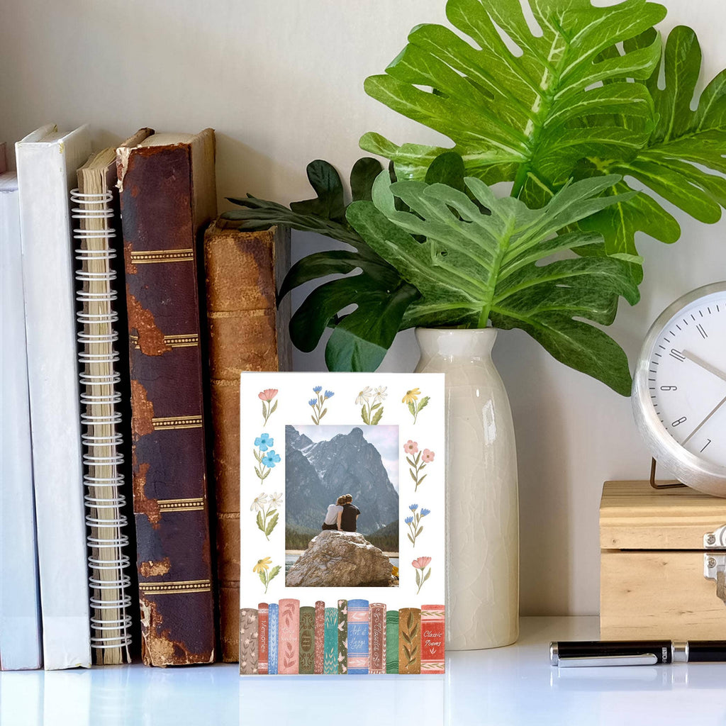Pretty Little Chapters Row of Books Frame