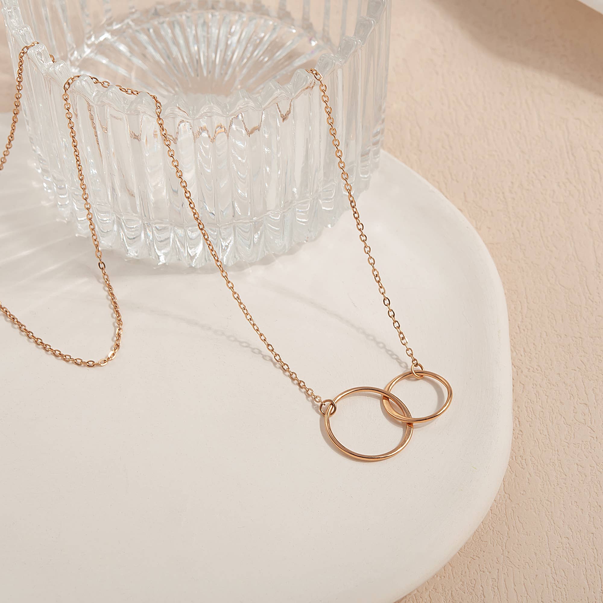 Women's Happy 18th Birthday Ring Necklace/Silver