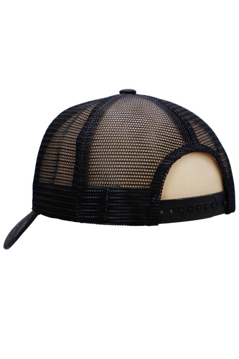 Fire Department Black Camo Mesh Trucker Hat