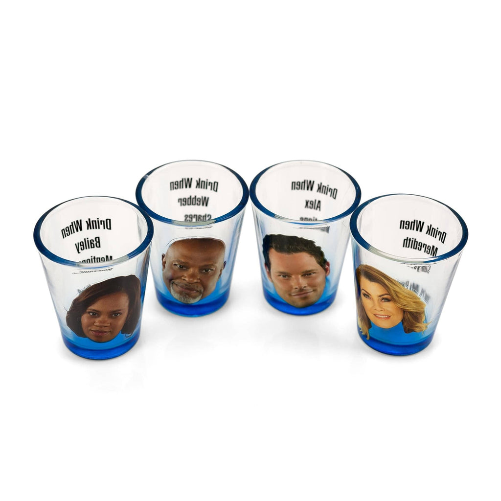 Grey's Anatomy Character Shot Glass Set of 4