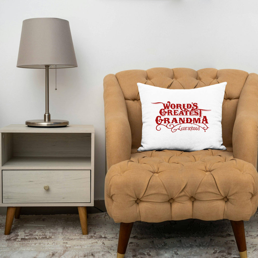 Worlds Greatest Grandma Guaranteed 16x16 inch Pillow