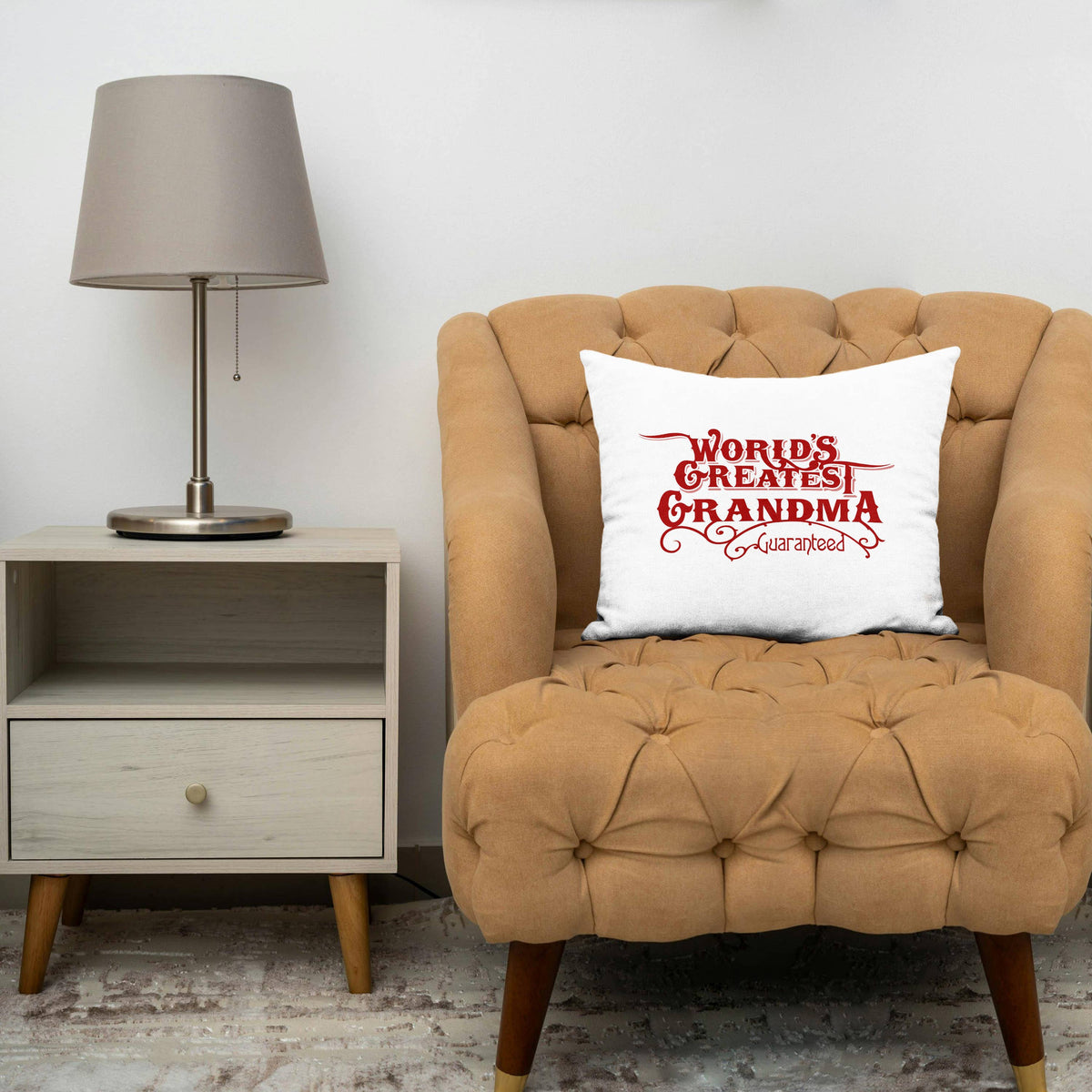 Worlds Greatest Grandma Guaranteed 16x16 inch Pillow