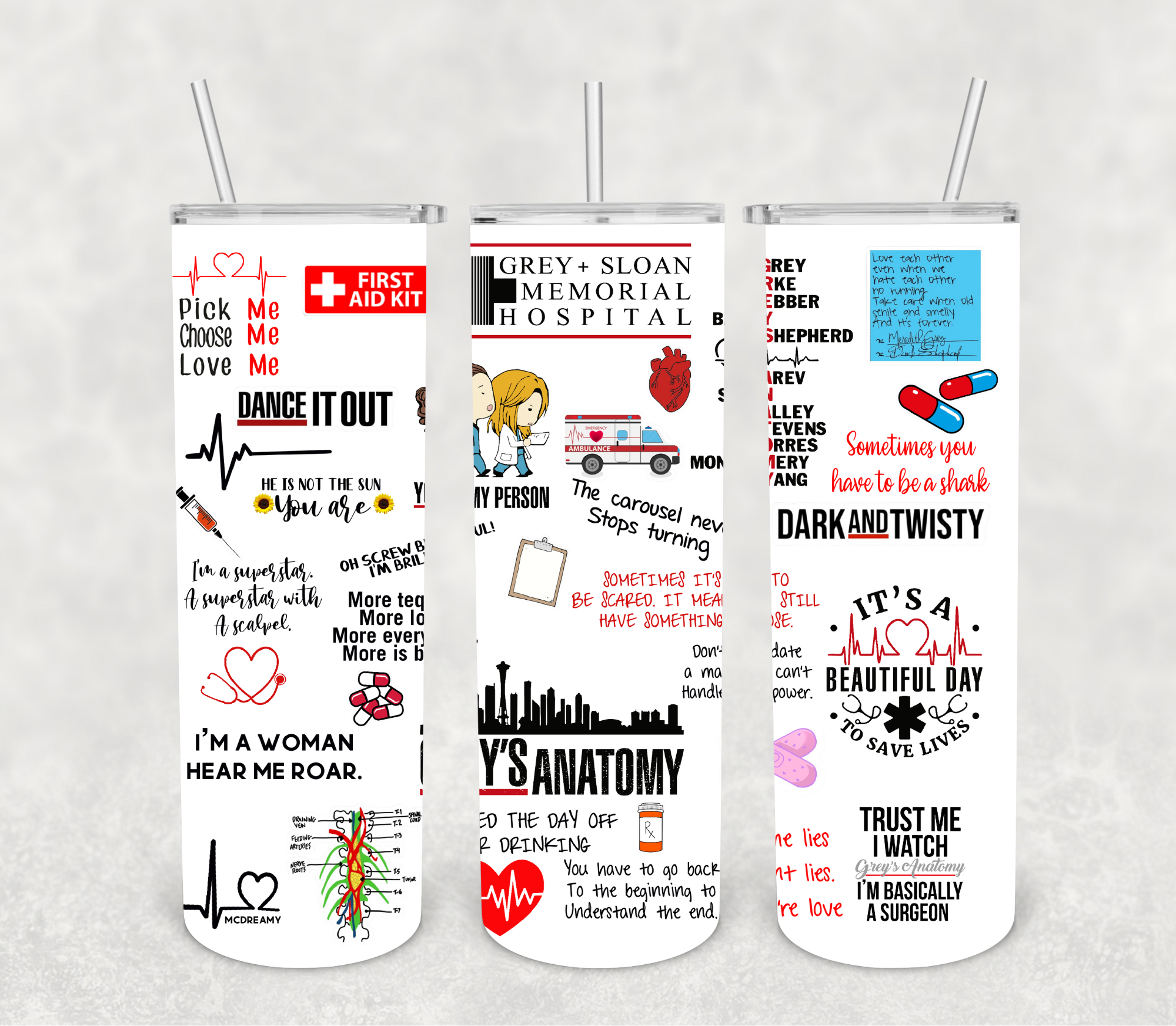 Grey's Anatomy 20oz Tumbler