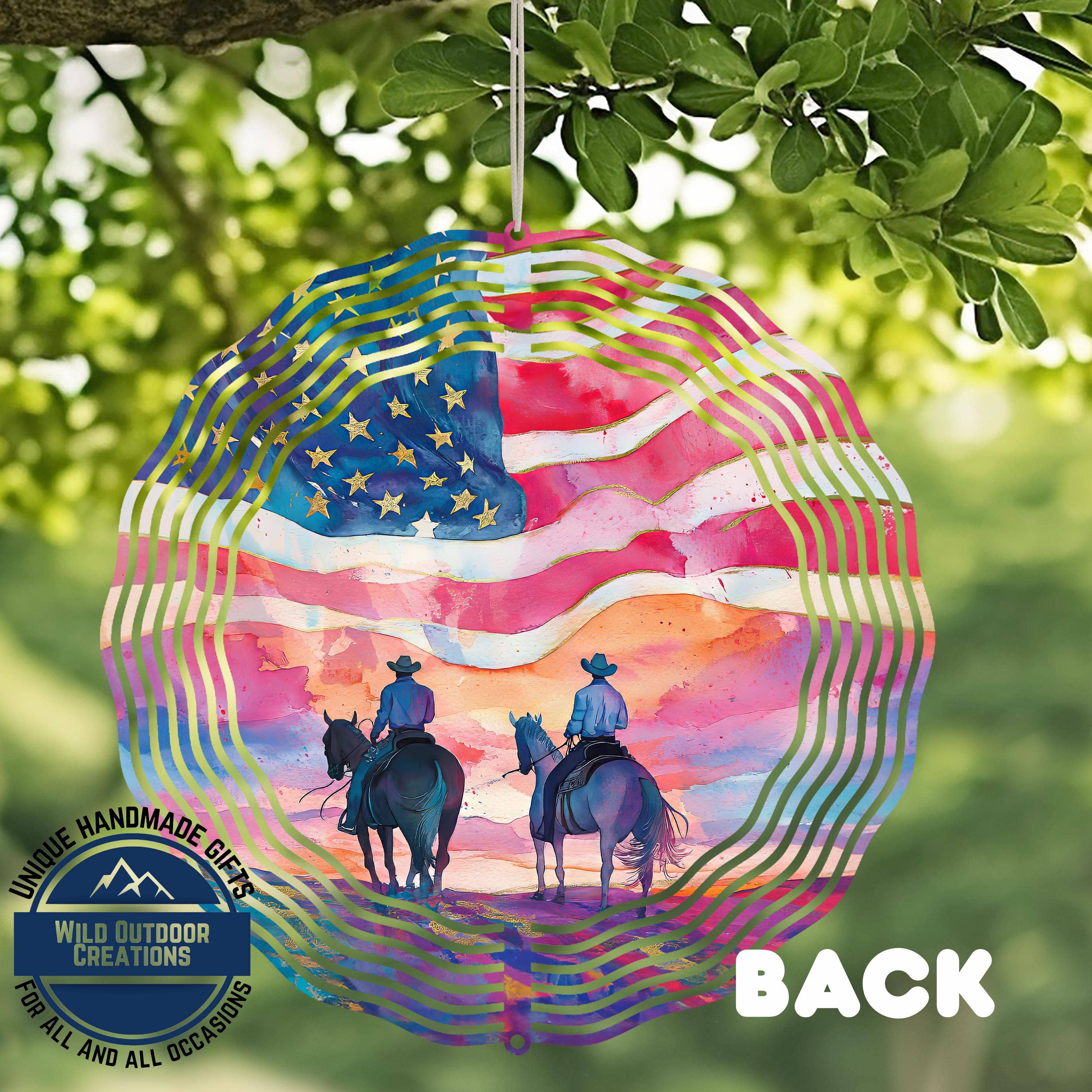 USA Flag/Cowboys Wind Spinner