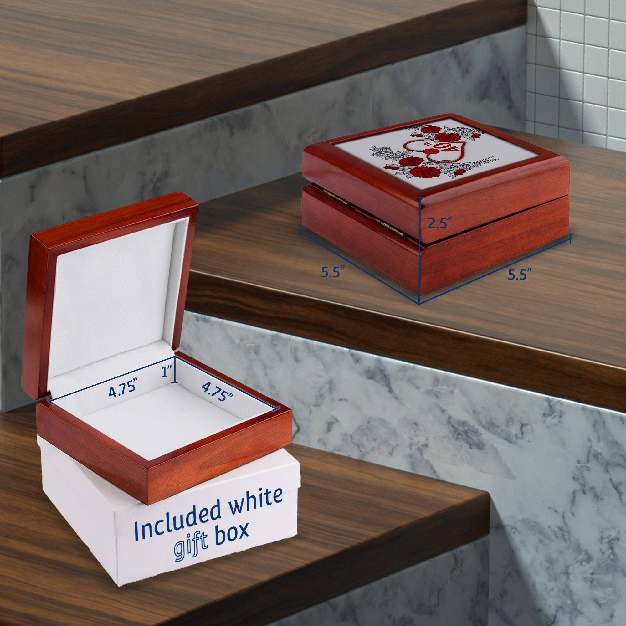 40th Ruby Anniversary Jewelry Box
