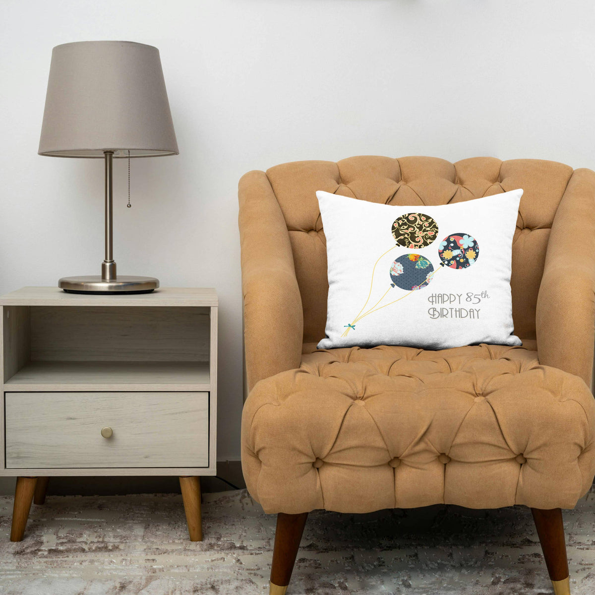 Happy 85th Birthday 16x16 inch Pillow