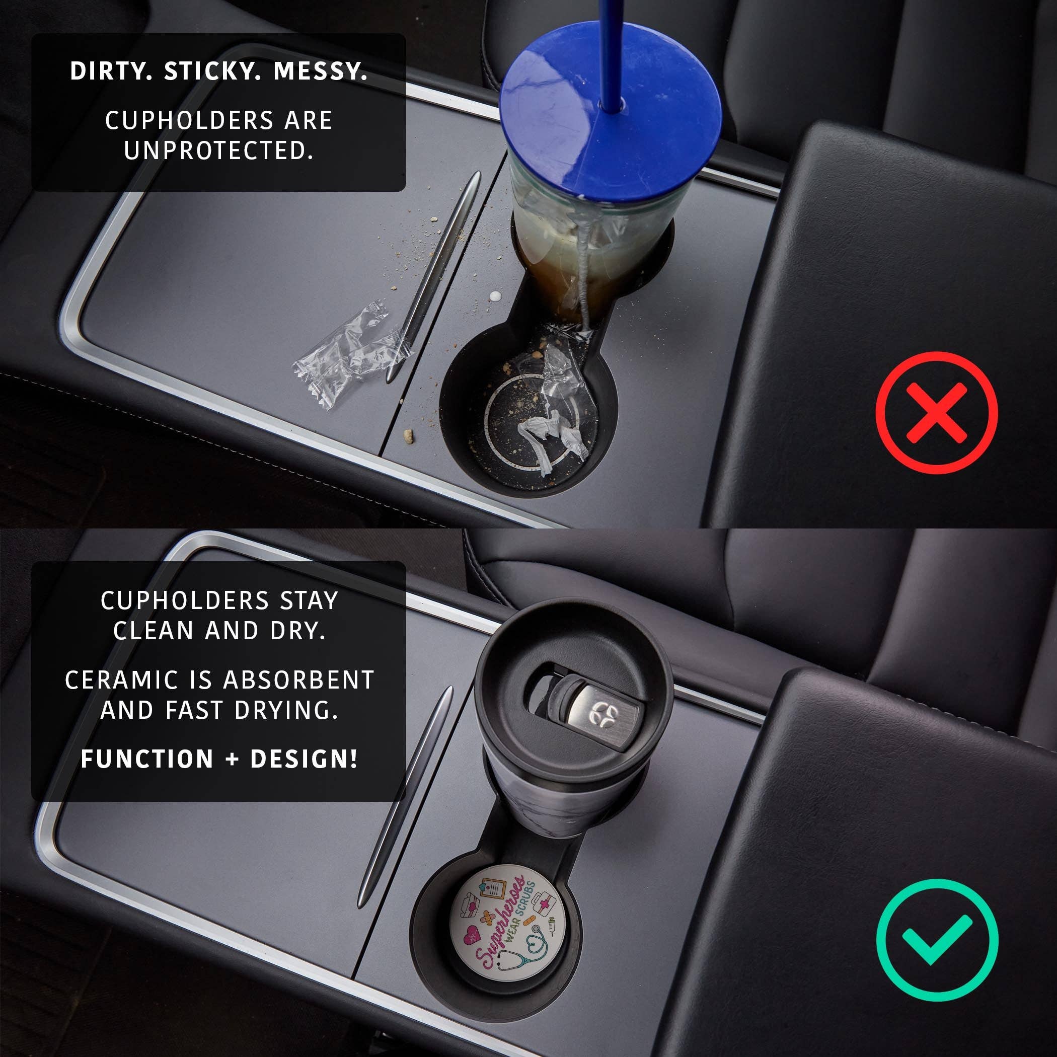 Superheroes Wear Scrubs Car Coasters