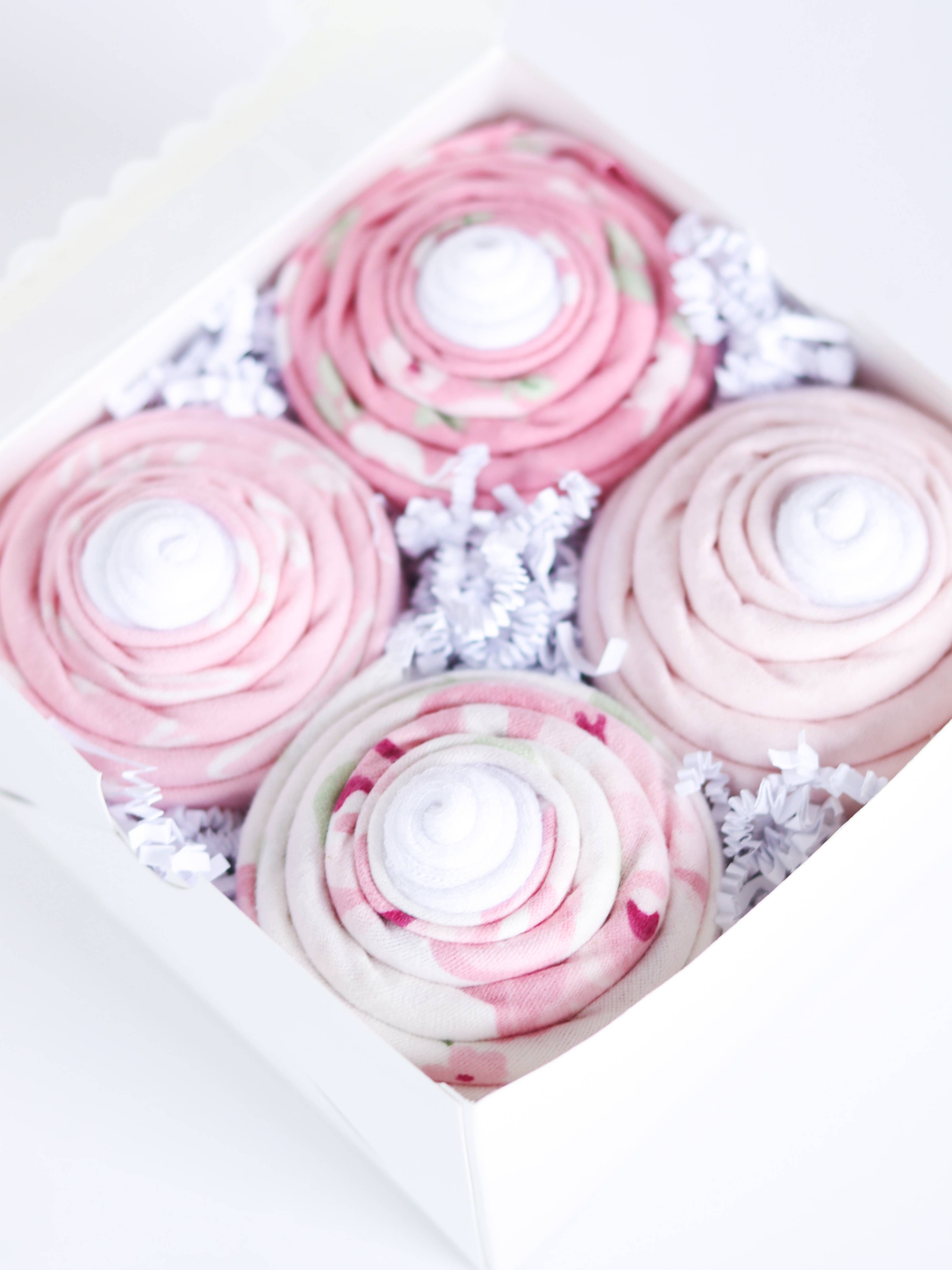 Baby Girl Receiving Blanket & Sock Cupcake Gift Set