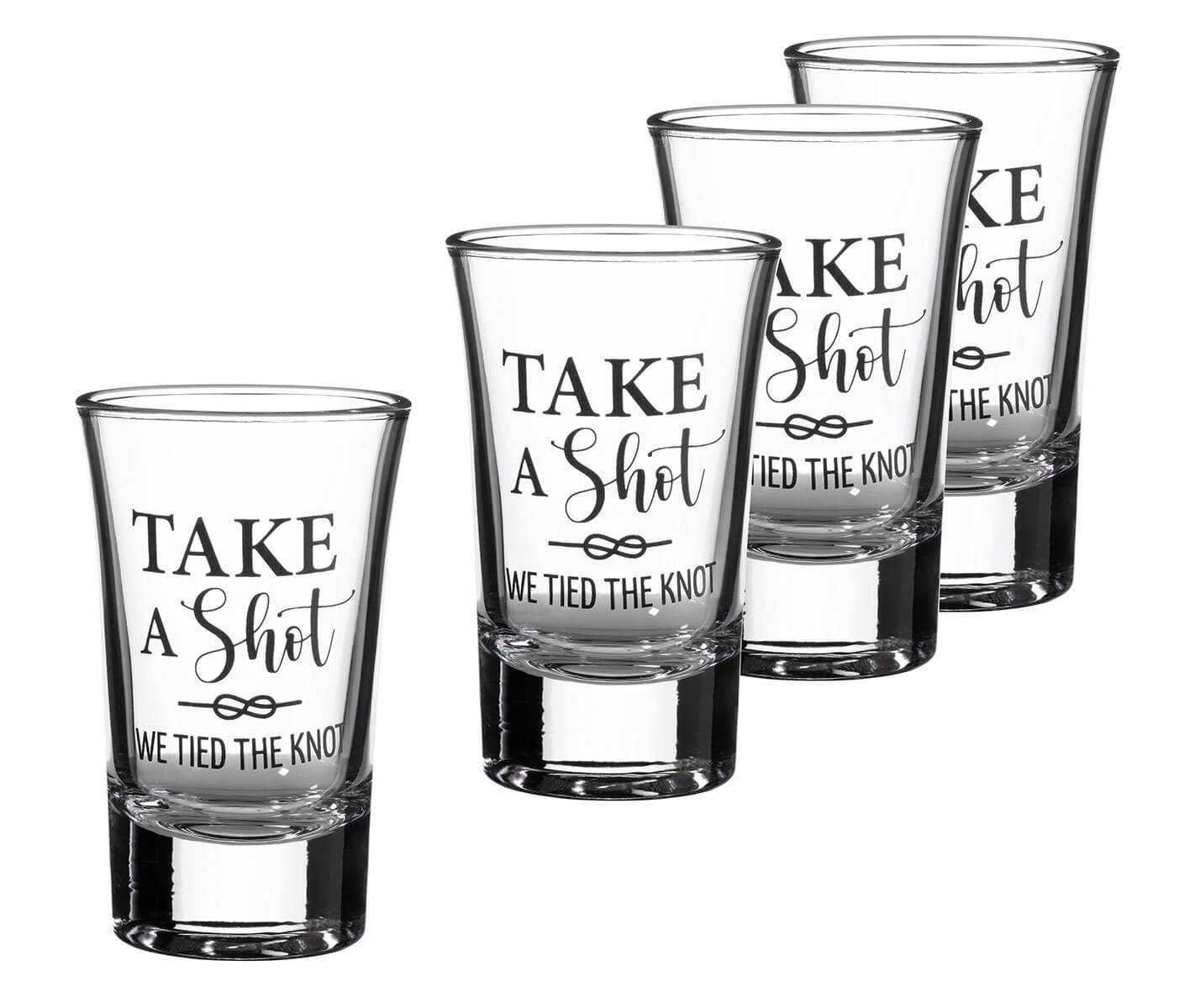 Tied the Knot Wedding Day Shot Glass