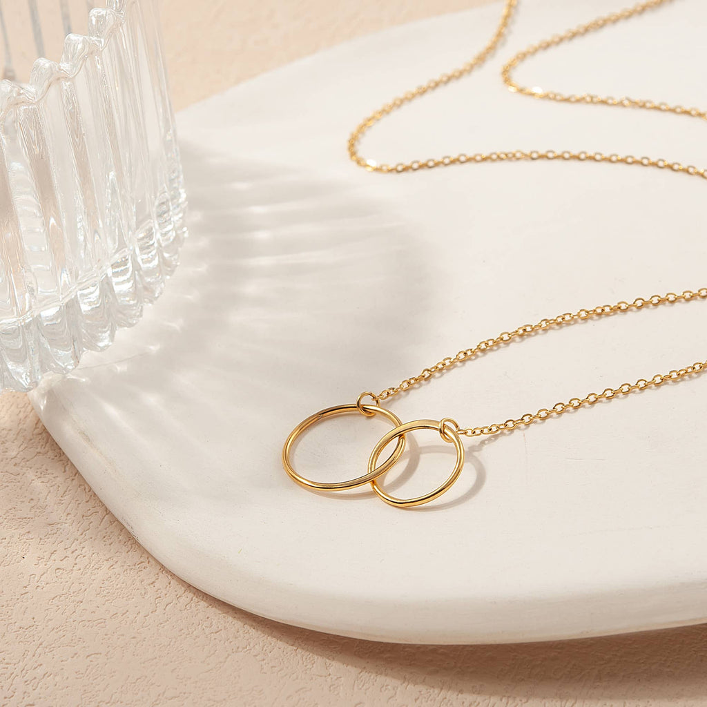 Women's Happy 18th Birthday Ring Necklace/Silver