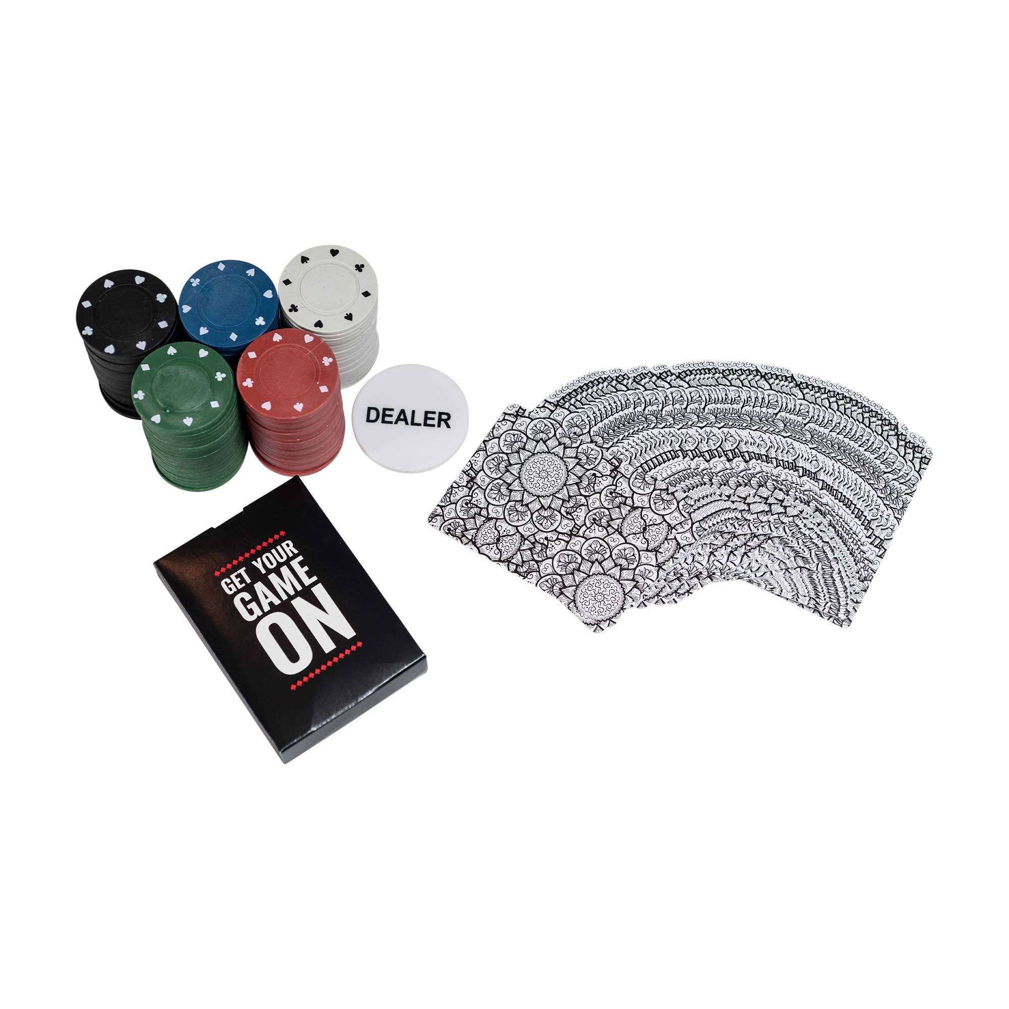 Men's Professional Poker in a Tin Set: Black