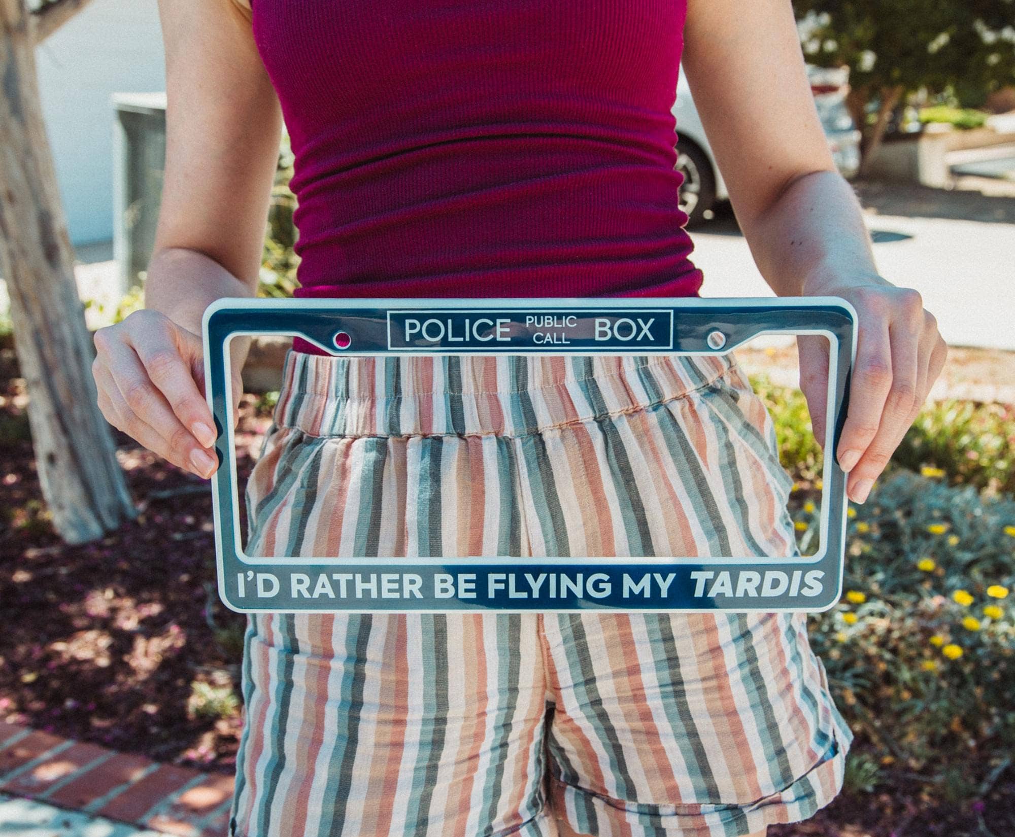 Doctor Who TARDIS Plastic License Plate Frame