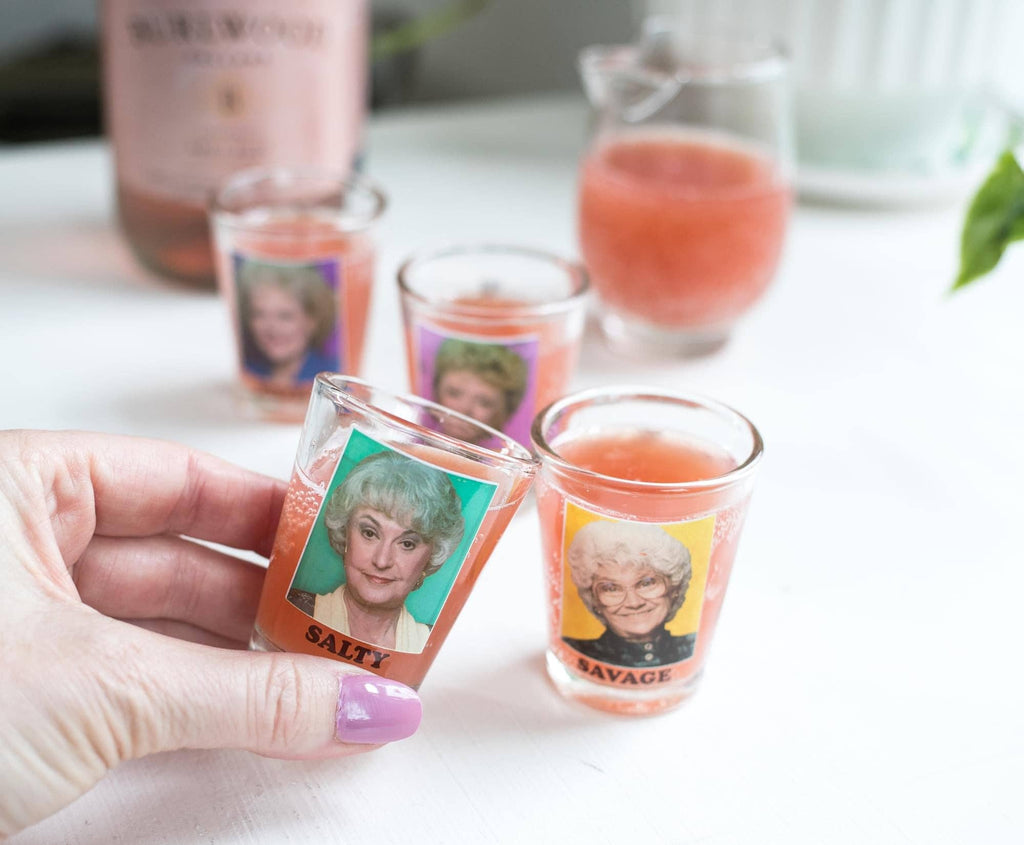 Golden Girls "Thirsty Salty Extra Savage" 1.5-Ounce Mini Shot Glasses