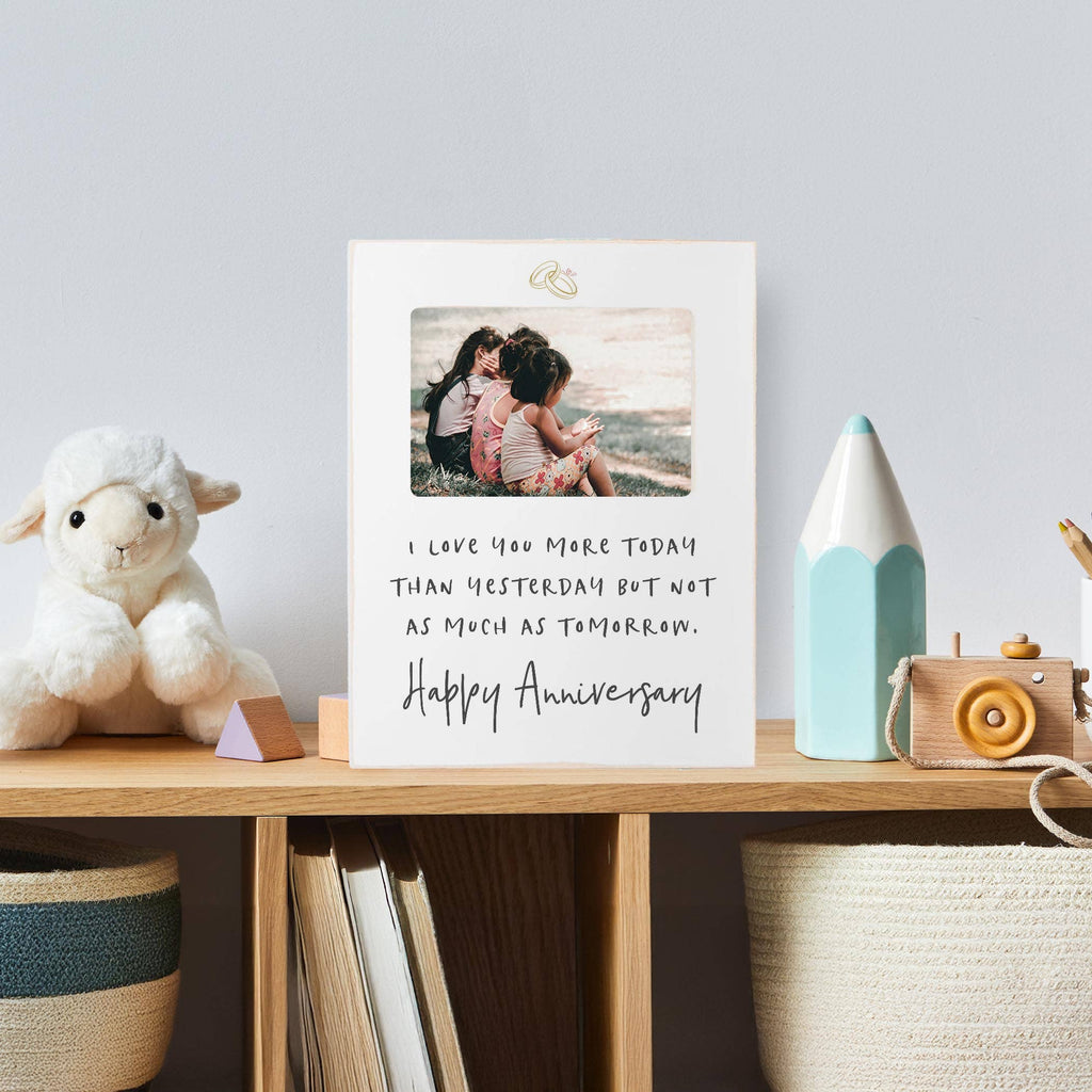 I Love You More Today Anniversary Frame