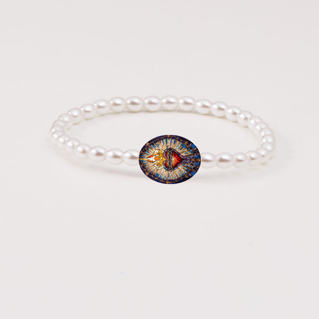 Sacred Heart Waterproof Gold Holy Water Bracelet