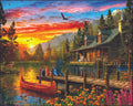 Cabin Evening Sunset Puzzle