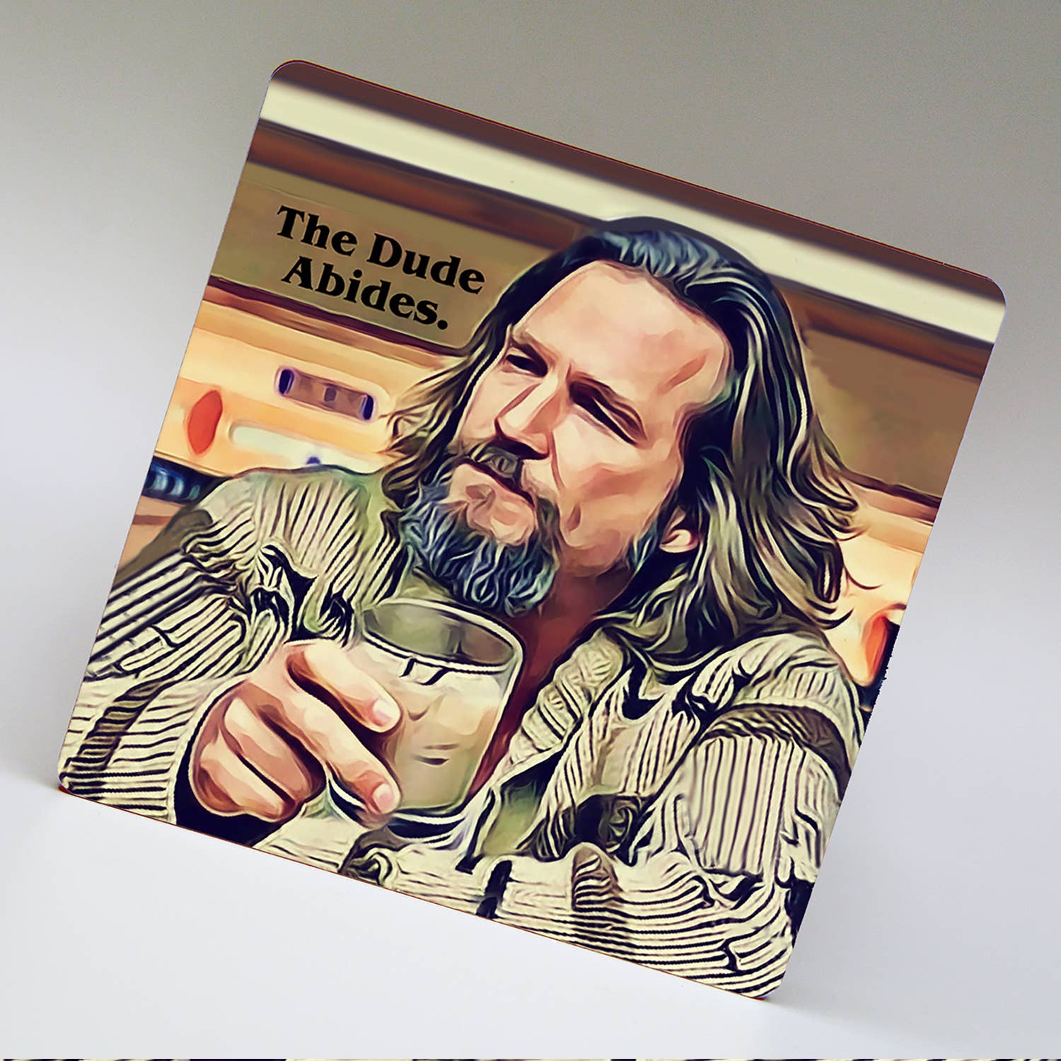 The Dude Abides - 3" Square Fridge Magnet
