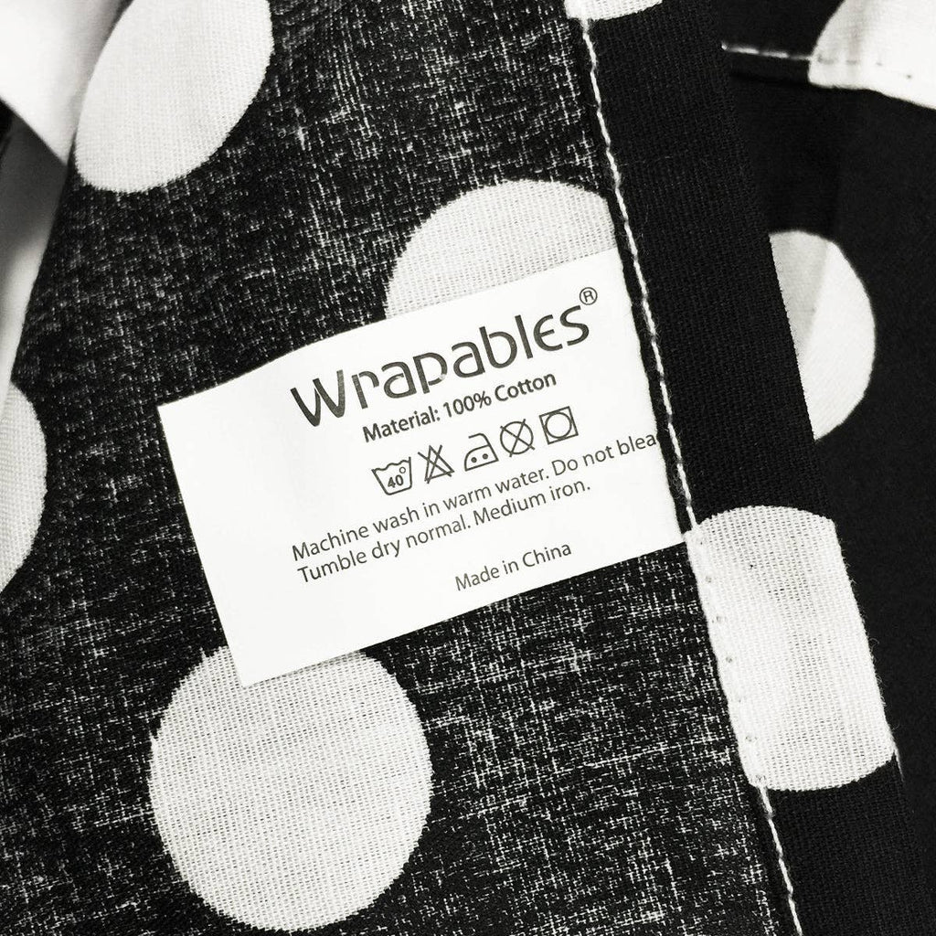 Adjustable Flirty Hostess Apron: Black Polka Dots