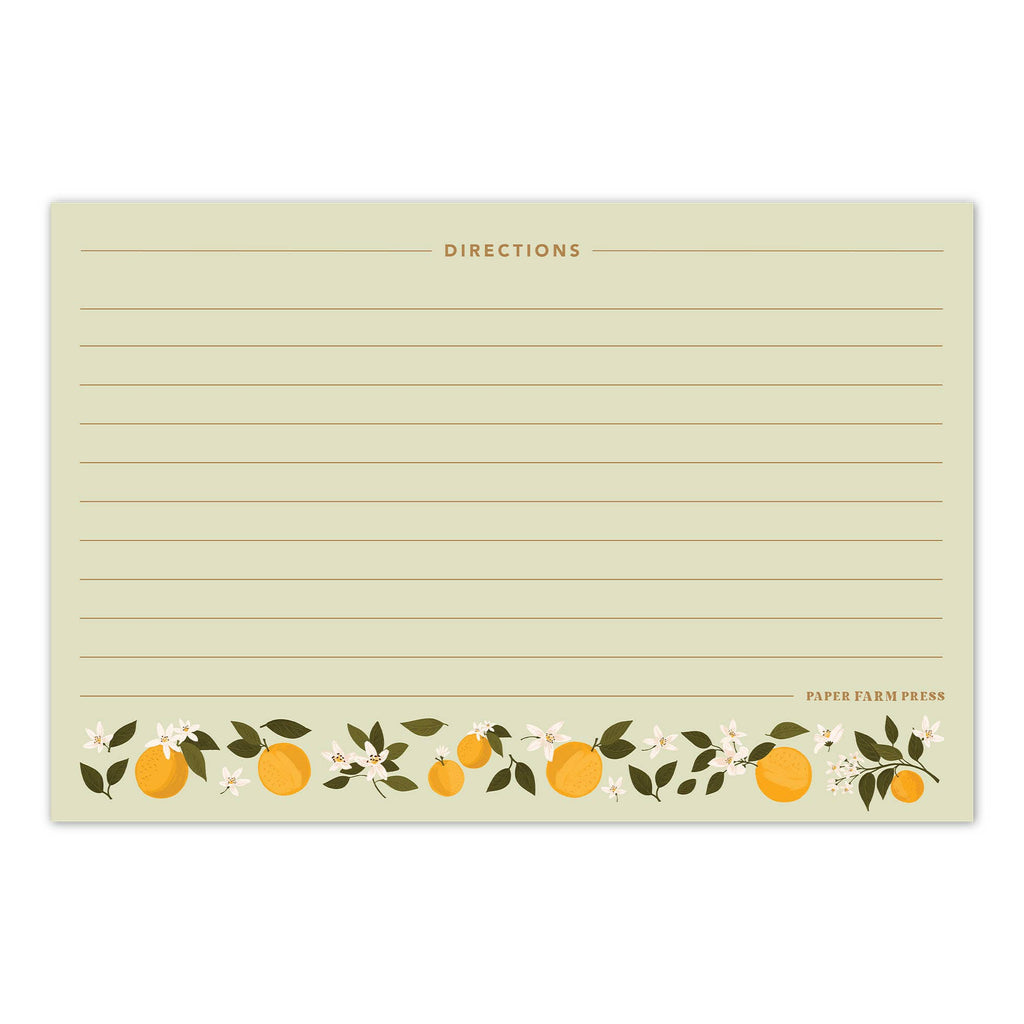Orange Orchard Tin Recipe Box