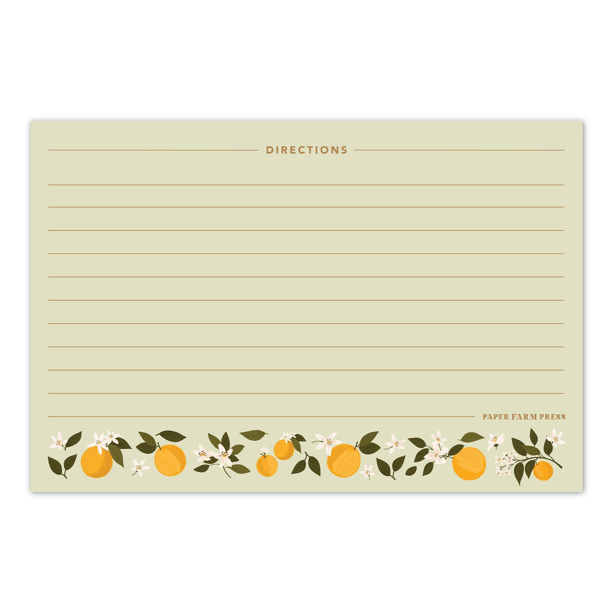 Orange Orchard Tin Recipe Box