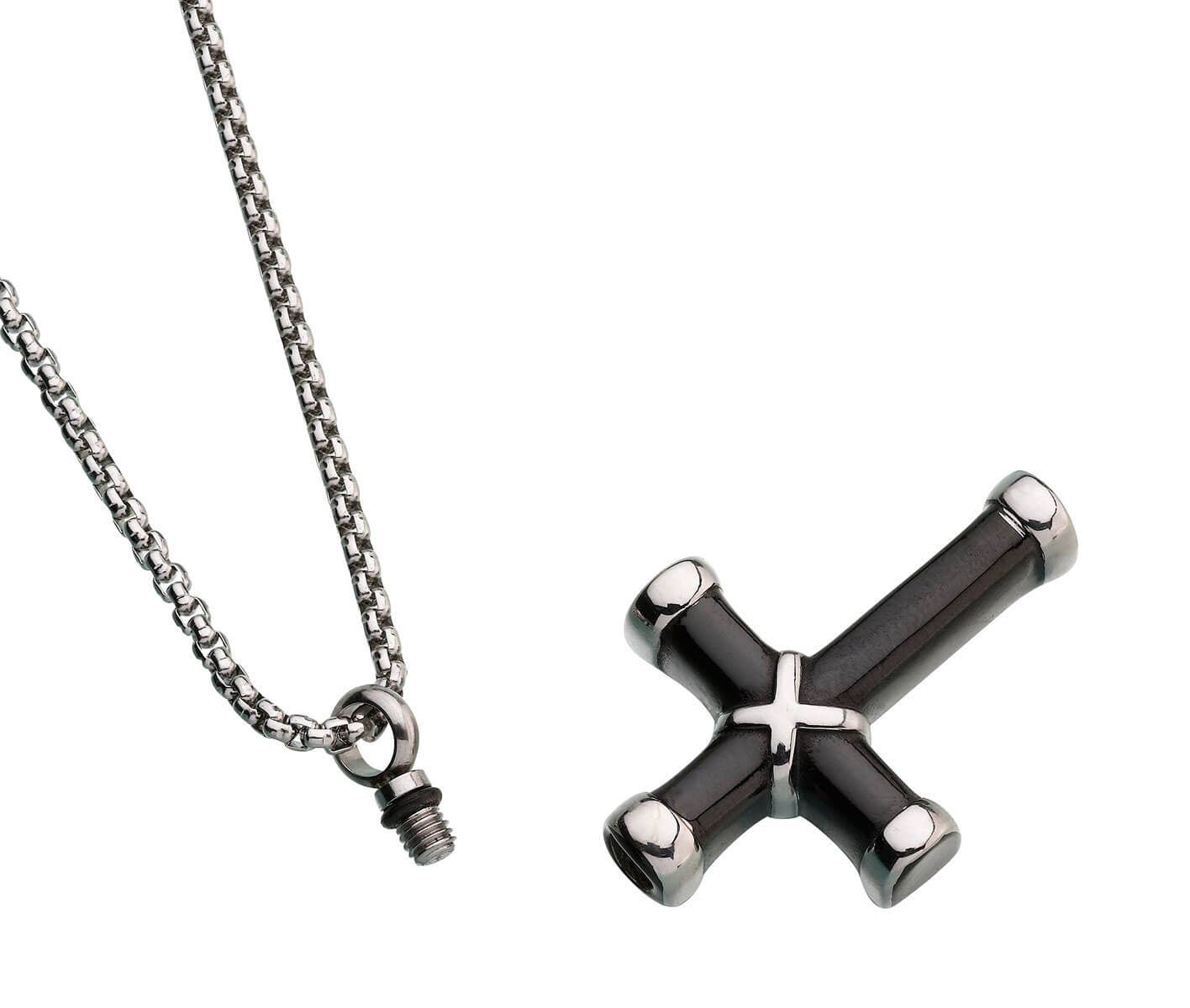 Black Cross Memorial Jewelry Pendant