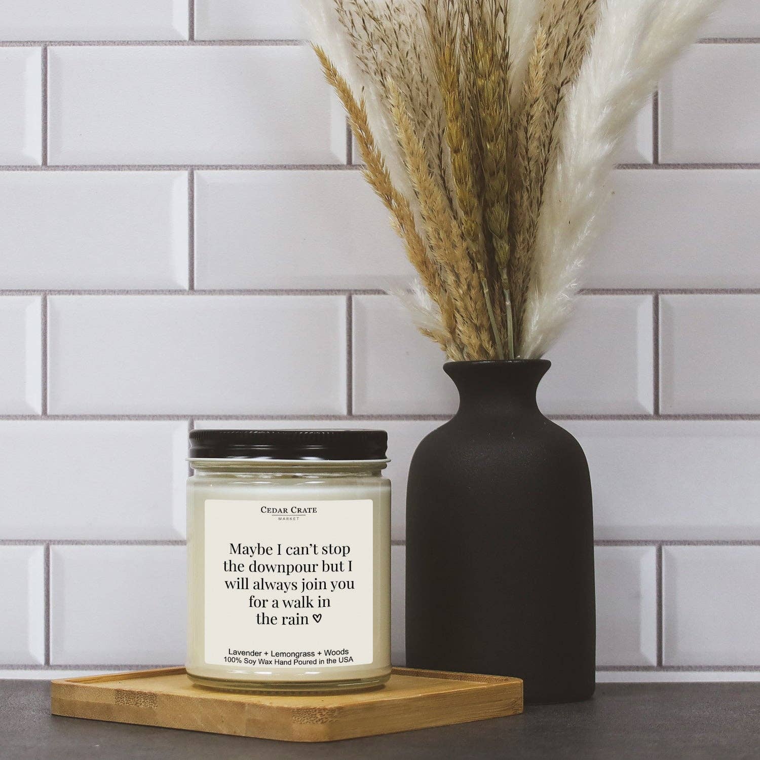 I Can't Stop The Downpour - Encouragement Candle