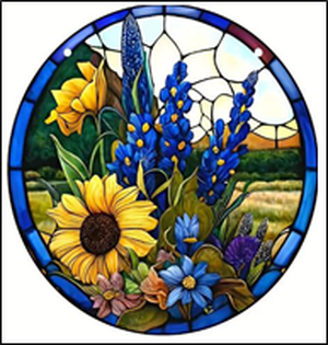 Mixed Flowers Acrylic Suncatcher