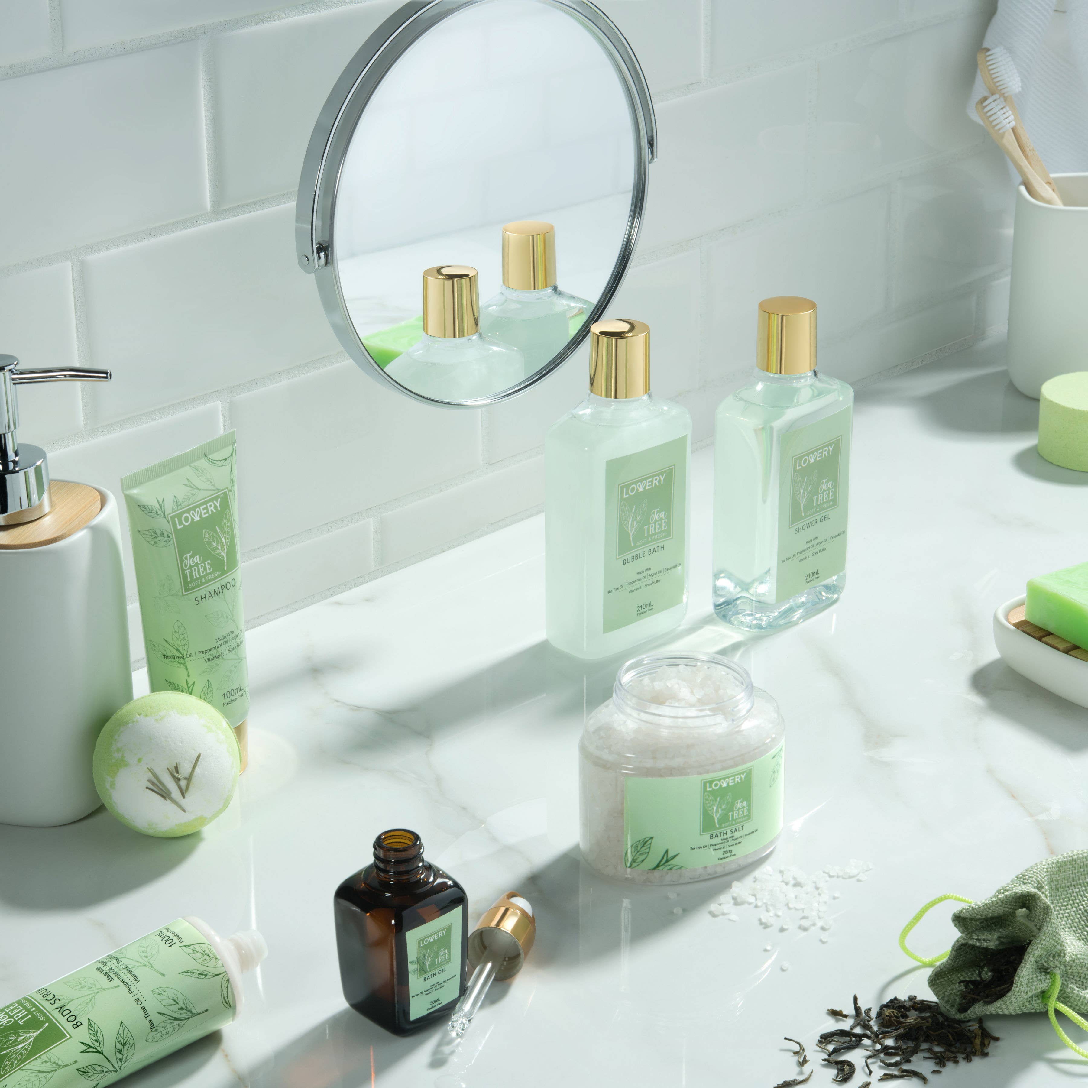 Tea Tree Bath & Body Set - Luxury Aromatherapy Home Spa Set