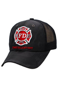Fire Department Black Camo Mesh Trucker Hat