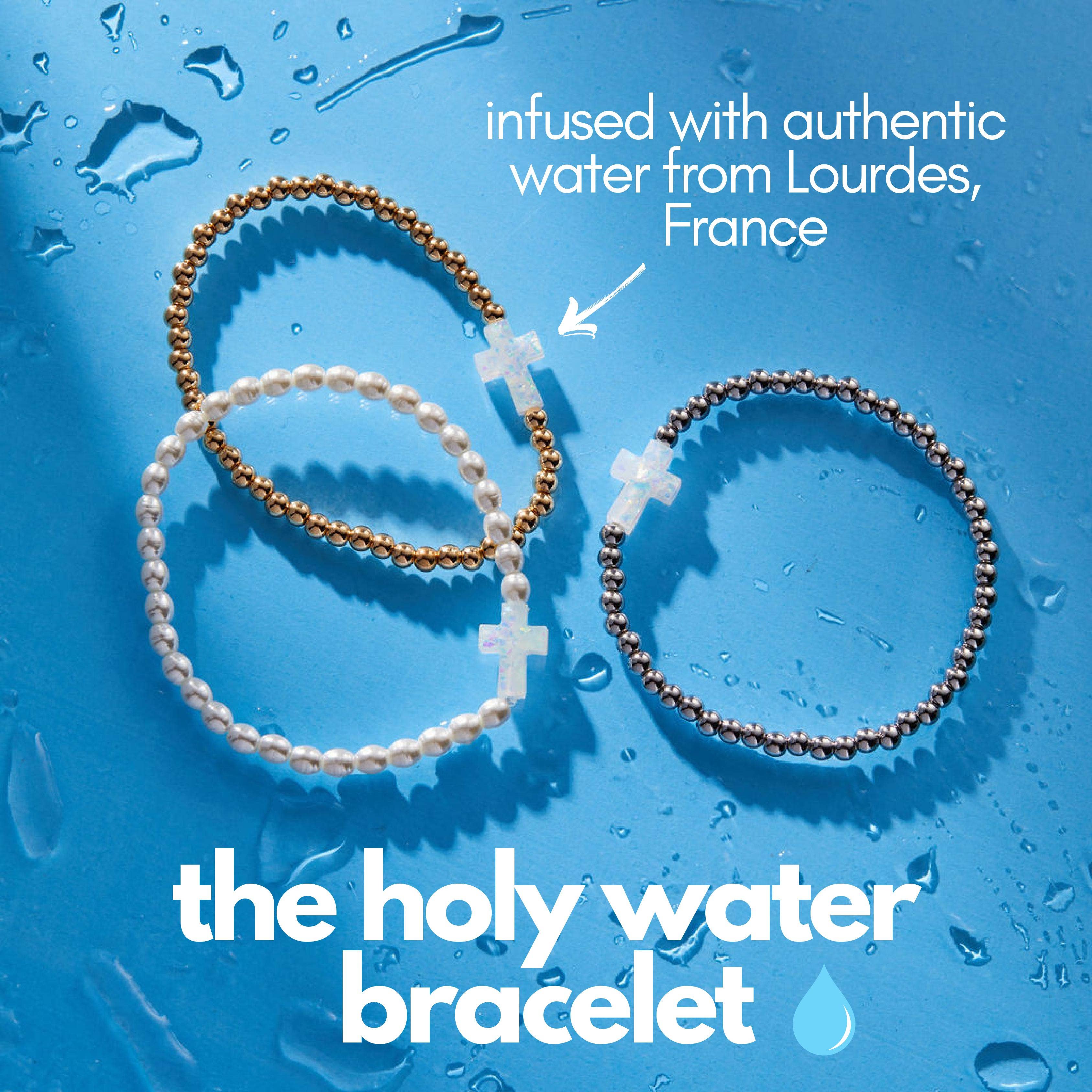 All Things Are Possible Yellow Gold Holy Water Bracelet