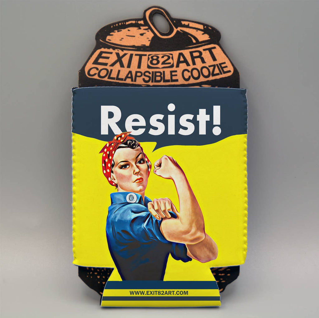 Rosie The Riveter - RESIST! - Collapsible Drink Coozie