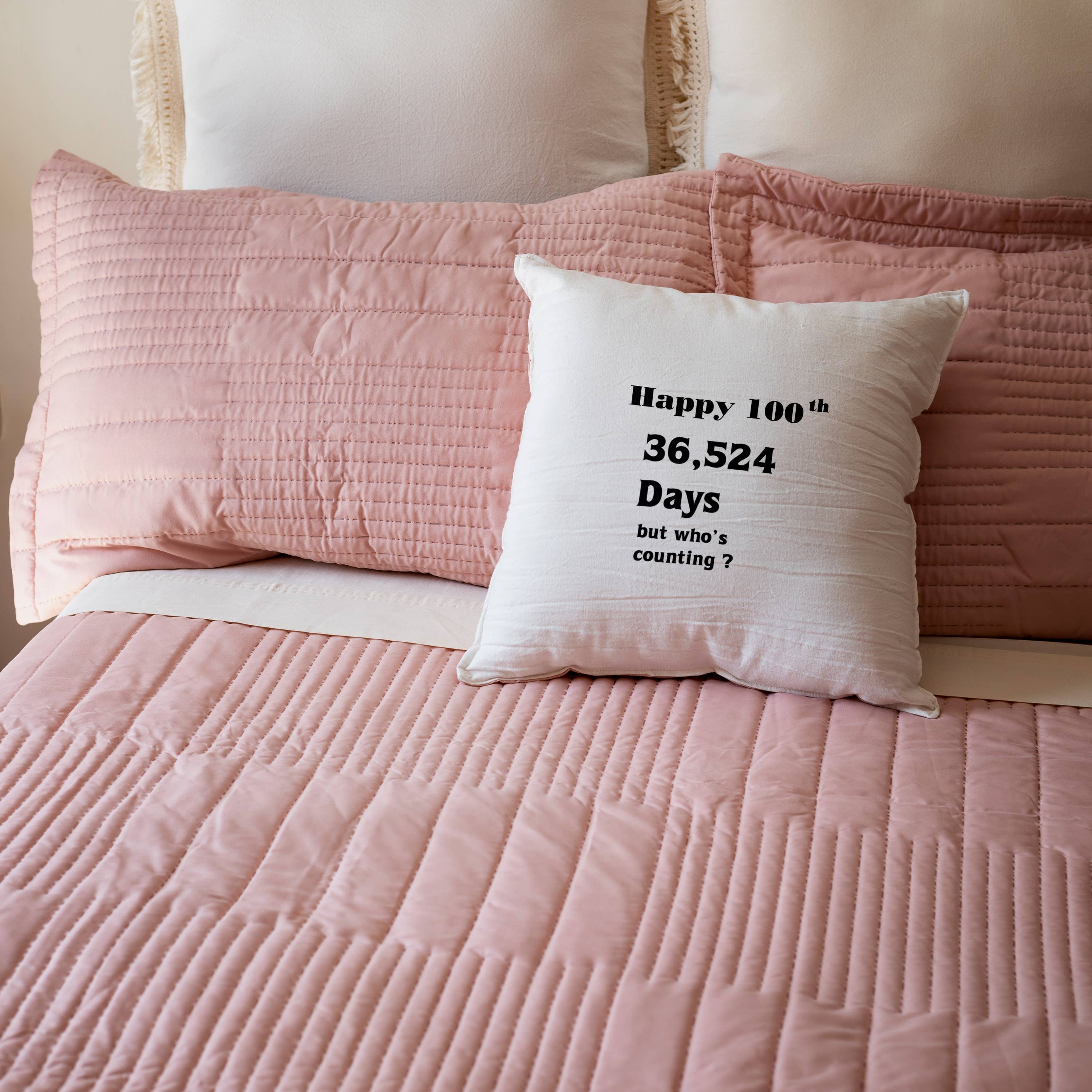 100th Birthday Pillowcase w/Pillow