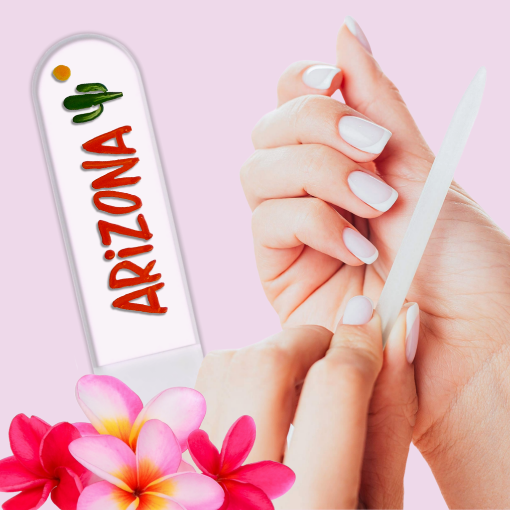Arizona Cactus Southwest Handpainted Czech Crystal Nail File: Large
