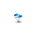 Dual Dolphins Mini Glass Art