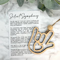 ASL “I Love You”-Silent Symphony Story Card Charm : Cherry