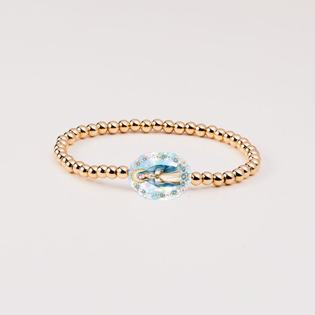 Miraculous Mary Yellow Gold Holy Water Bracelet