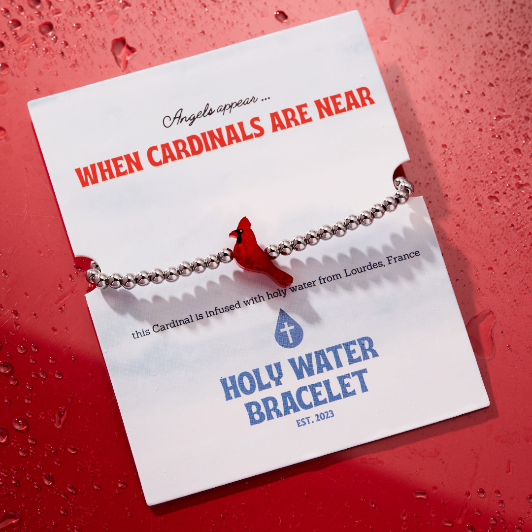 Red Cardinal Yellow Gold Holy Water Bracelet